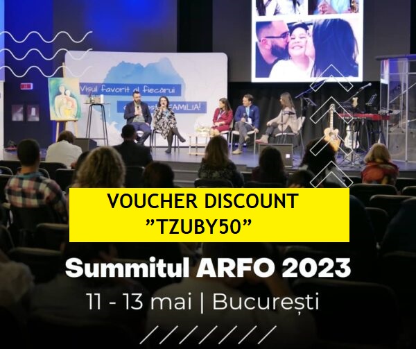 Voucher de 50 RON pentru participarea la Summit-ul ARFO pentru prietenii Tzuby’s&nbsp;Kids